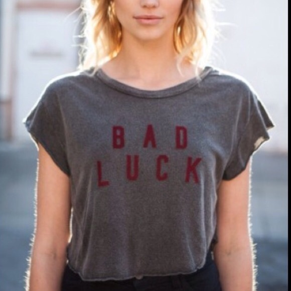 Brandy Melville Tops - Brandy Melville “Bad Luck” T-Shirt